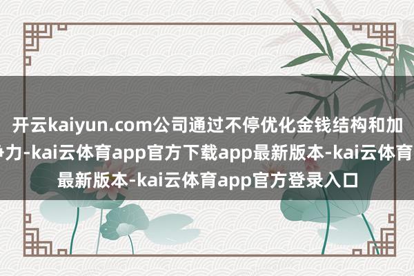 开云kaiyun.com公司通过不停优化金钱结构和加强中枢业务的竞争力-kai云体育app官方下载app最新版本-kai云体育app官方登录入口