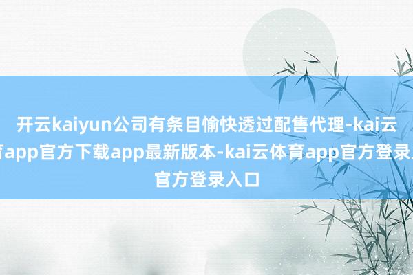 开云kaiyun公司有条目愉快透过配售代理-kai云体育app官方下载app最新版本-kai云体育app官方登录入口