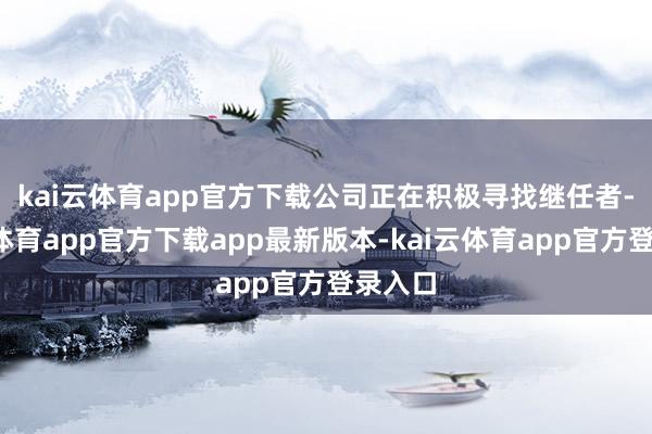 kai云体育app官方下载 公司正在积极寻找继任者-kai云体育app官方下载app最新版本-kai云体育app官方登录入口
